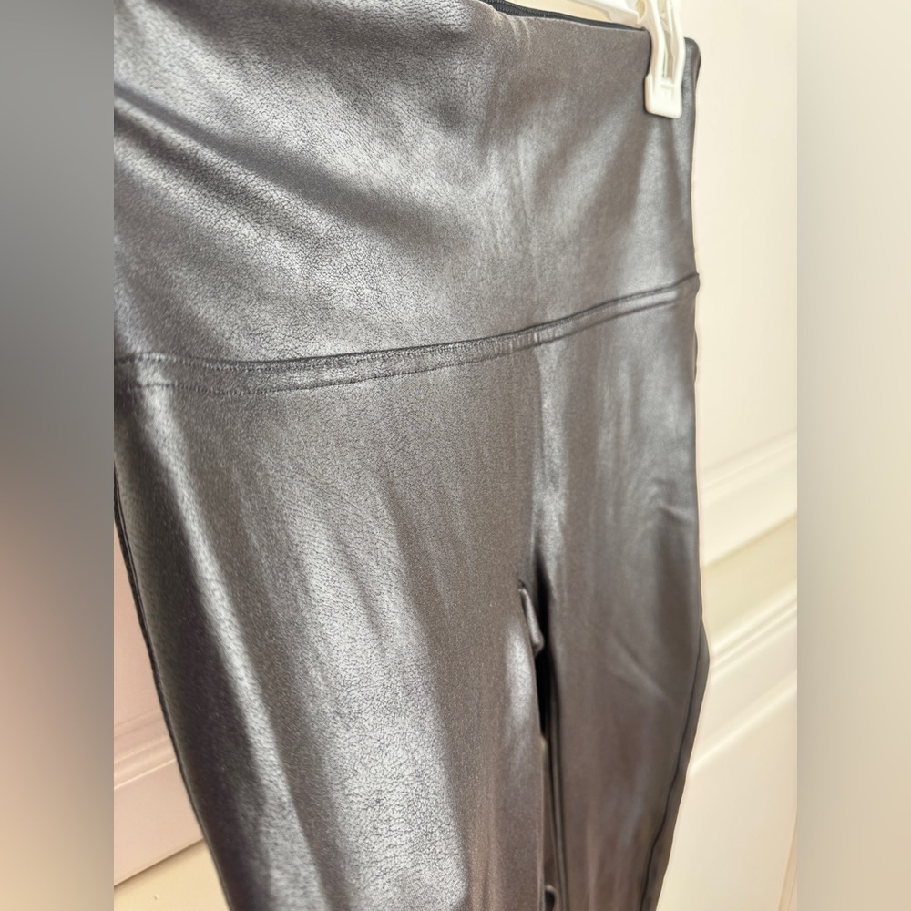Spanx Shapewear Faux Leather Leggings, Black, Size M